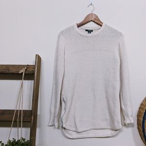 Revamped cream knitted sweater dress size M